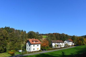 Fototapeta na wymiar Gefrees im Landkreis Bayreuth, Bayern 