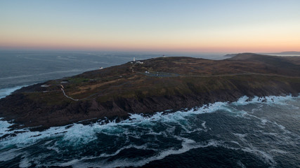 Aerial view of Cape Spear Lighthouse, Newfoundland, most eastern point in Canada