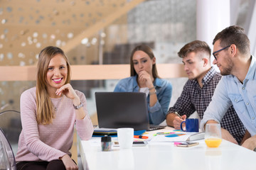 Young creative people working