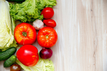 Different fresh vegetables