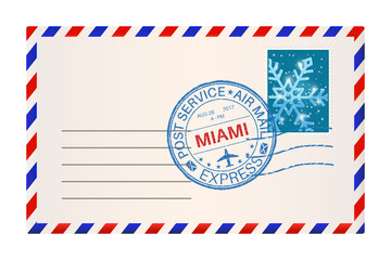 Envelope with MIAMI stamps