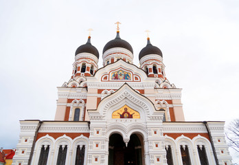 Fototapeta na wymiar Alexander Nevsky Cathedral in old Tallinn.