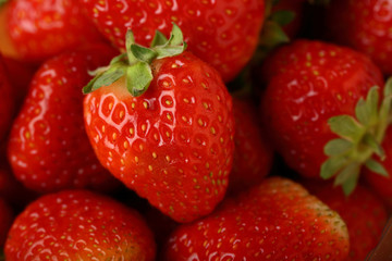 Fresh strawberries background