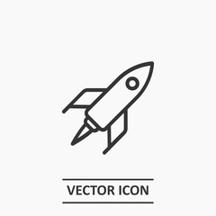 Outline Rocket icon illustration vector symbol