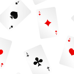 Playing cards. Seamless pattern