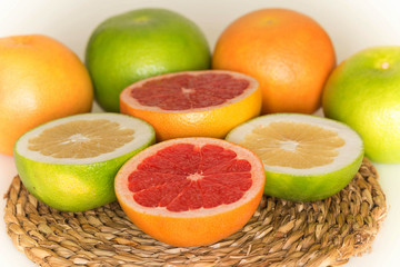Healthy Grapefruits / different species.