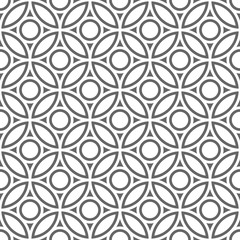 Vector seamless pattern. Modern stylish texture. Monochrome geometric pattern. Lattice with circles.