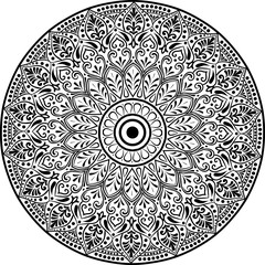 floral round lace mandala