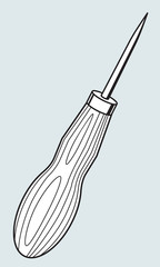 Awl tool illustration
