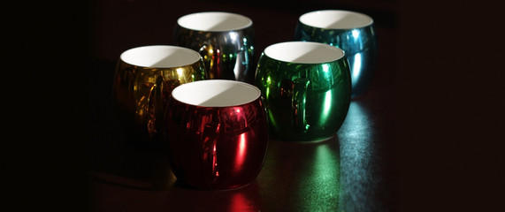 Colorful and seasonal coffee mugs