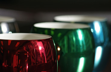 Colorful and seasonal coffee mugs