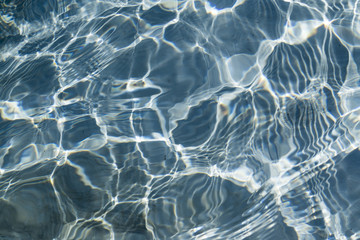 Fototapeta na wymiar Blue water background. Water swimming pool pattern texture background.