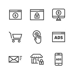 Commerce thin line icon. Icons for web and ui