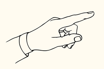 Pointing hand finger.