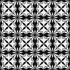 Seamless pattern of geometric snowflake. square snowflakes. Vector