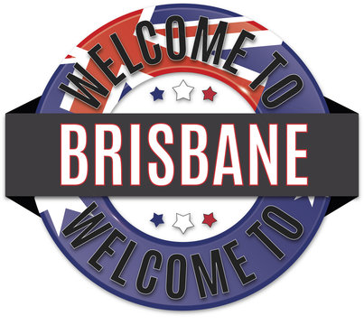 Welcome To Brisbane Australia Flag Icon