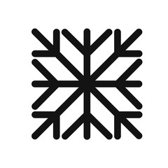 Square snowflake. Flat icon. Vector