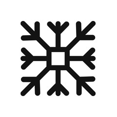 Set square snowflake. Flat icon. Vector