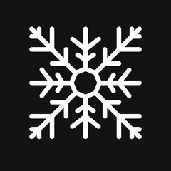 Square snowflake. Flat icon. Vector