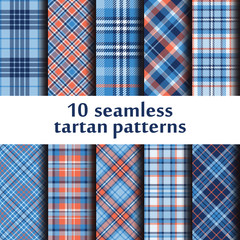 Set of seamless tartan pattern