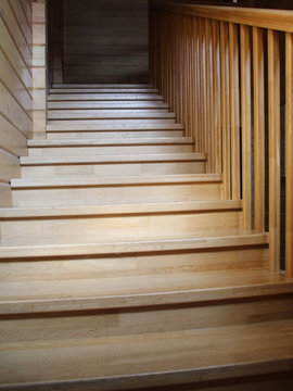 Wooden staircase