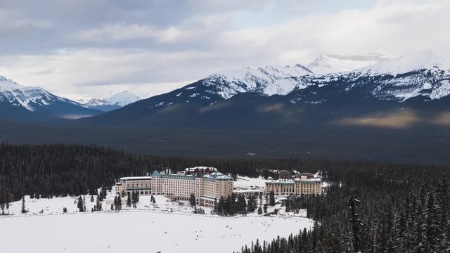 Lake Louise in the winter time lapse