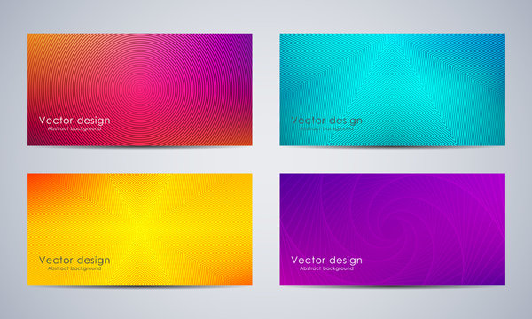 Set of banners design with abstract background, vector illustration.