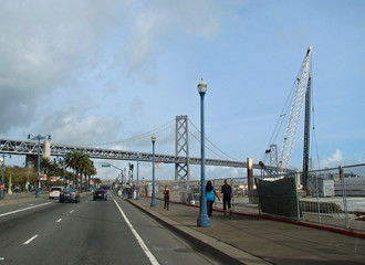 Fototapeta na wymiar SAN FRANCISCO, CA - NOVEMBER 18: The Embarcadero Street View November 18, 2012 in San Francisco, California