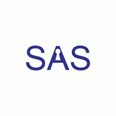 S A S letter logo design
