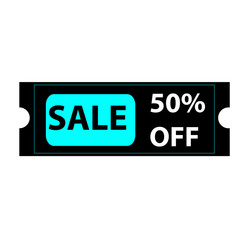 Voucher Sale 50 Off black