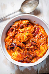 Indian chicken dopiaza dish 