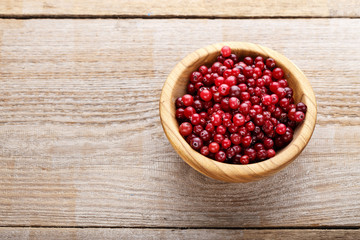 cranberries in a plate isolated