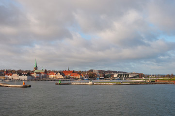 Fototapeta na wymiar Town of Helsingoer in Denmark