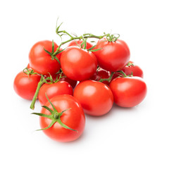 Fresh tomatoes on white background