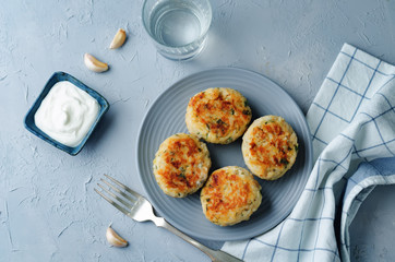 Chicken rice cabbage cutlets
