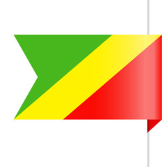 Congo Flag Vector Bookmark Icon
