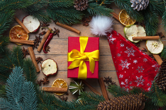 Gift box and Christmas decoration