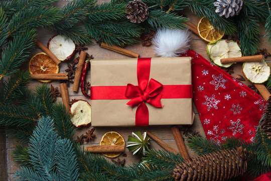 Gift box and Christmas decoration