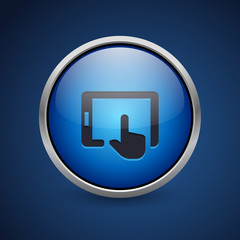 Push Button - Dark Blue Web Icon