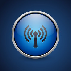Push Button - Dark Blue Web Icon
