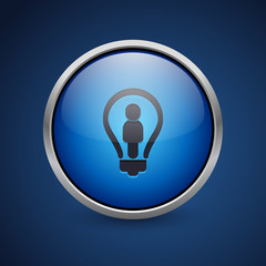 Push Button - Dark Blue Web Icon