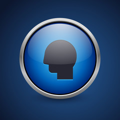 Push Button - Dark Blue Web Icon