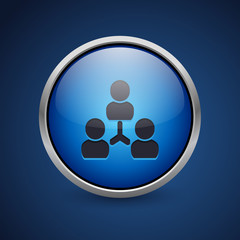 Push Button - Dark Blue Web Icon
