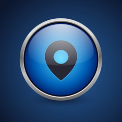 Push Button - Dark Blue Web Icon