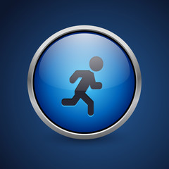 Push Button - Dark Blue Web Icon