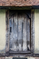 Obraz na płótnie Canvas Wooden Door, St Mary's Church, Mundon, Essex