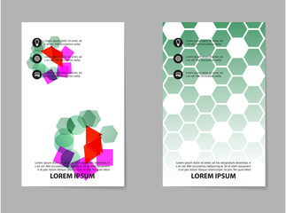 Brochure design, geometric abstract business brochure template, creative trend brochure