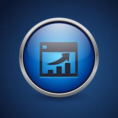 Push Button - Dark Blue Web Icon