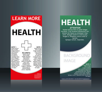 collection of 2 abstract medical business cards or visiting cards on different topic, arrange in horizontal. EPS 10.
