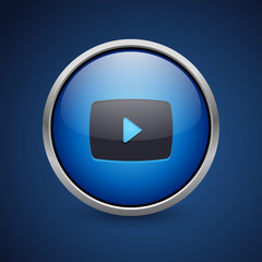 Push Button - Dark Blue Web Icon